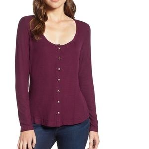 Socialite Button Front Top